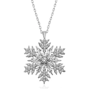 Stil Love Gümüş Kar Tanesi Kolye