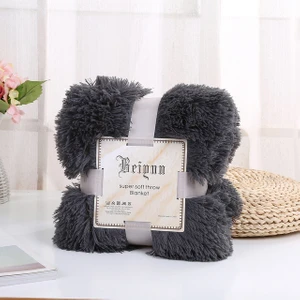 Yumuşak Flanel Battaniye Düz Renk Sıcak Peluş Battaniye Kanepe Yatak Ev Dekor Kış Polar Battaniye Örtüsü (Yurt Dışından)