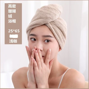 Saç Havlu Kadın Kızın Sihirli Mikrofiber Duş Kuru Saç Kap Banyo Şapkaları Banyo Hızlı Kuruyan Yumuşak Bayan Türban Kafa (Yurt Dışından)