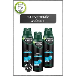 Garnier 3'lü Men Saf ve Temiz Aerosol seti