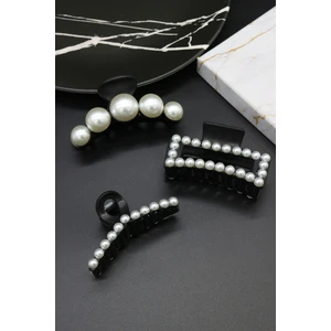 Dzc Kuzenler Avm Incili Toka 3 Adet Büyük Boy Incili Mandal Toka Seti