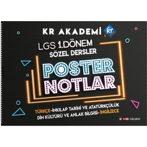 Kr Akademi Yayınları LGS 1. Dönem Sözel Bölüm Poster Notlar