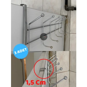 - Klasik Tip Kapı Arkası Askısı Dar Kapı Askısı 12 Topçuklu 3 Adet