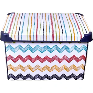 Style Box Colored Zigzag  Oyuncak Saklama Kutusu - 20 Litre