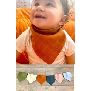 Mini Kiti 6 Adet %100 Organik Müslin Mama Önlüğü&bebek Fuları&bebek Salya Önlüğü(Ayarlanabilir Çift Çıtçıtlı