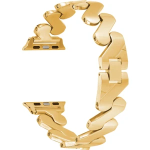 Apple Watch 7 6 Se 5 4 3 2 1 - 45 / 44 / 42 mm Uyumlu Metal Kordon Zikzak Bilezik Çelik Kayış