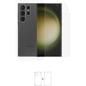 Galaxy S23 Ultra 360 ° Full Body Ekran Koruyucu Kaplama Ön Arka Yan Darbe Emici Poliüretan Film