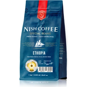 Nish Kahve Filtre Kahve Nish Özel Seri Etiyopya 1 Kg Çekirdek Kahve