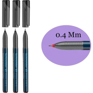 Maxx 220 S 0.4 mm Asetat Kalemi 3 Lü Set Siyah