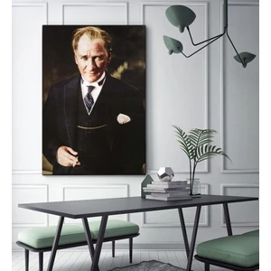 Atatürk Özel Poz Portre Kanvas Tablo