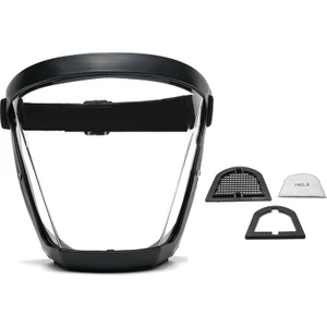 Tek Parça Koruyucu Maske Tam Yüz Toz Geçirmez Bisiklet Buğu Önleyici Gözlük Hd Maske (Yurt Dışından)