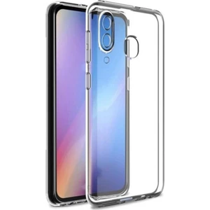 Caseworld Huawei P Smart 2019 ile Uyumlu Kapak Kamera Korumalı Tıpalı Silikon Şeffaf Kılıf
