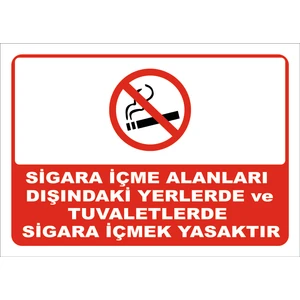 Vizyon Trafik Sigara Içme Alanları Dİşındaki Yerlerde ve Tuvaletlerde Sigara Içmek Yasaktır Levhası