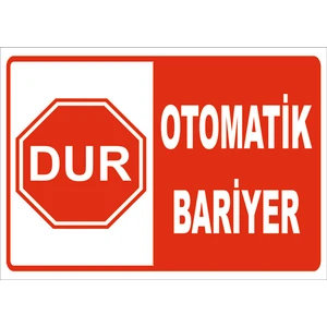 Vizyon Trafik Otomatik Bariyer Levhası