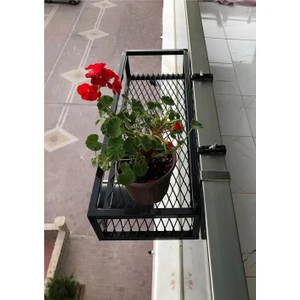 Miray Evim Saksılık Çiçeklik Balkon Model Kare Küpeşteler Için 60 cm