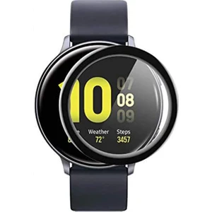 Google Pixel Watch Tam Kaplayan Kavisli Ekran Koruyucu 3D Pet Film - Siyah AL3385