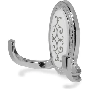 Vestiyer Duvar Askısı Dolap Elbise Askılığı Krom Desenli Metal Askı (4 Adet)