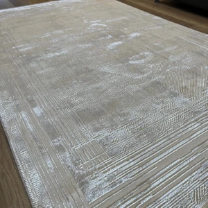 Ipek Halı Sihir 17306 Beyaz Krem Modern Salon Halısı