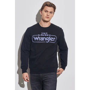 Regular Fit Normal Kesim %100 Pamuk Bisiklet Yaka Siyah Sweatshirt