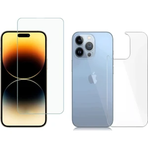 Apple iPhone 14 Pro Ön ve Arka Tempered Glass Cam Koruma - AL3271