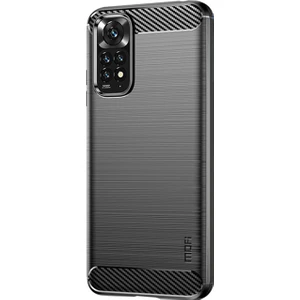 Xiaomi Redmi Note 11S - Redmi Note 11 Brushed Carbon Fiber Silikon Kılıf - Siyah AL3332