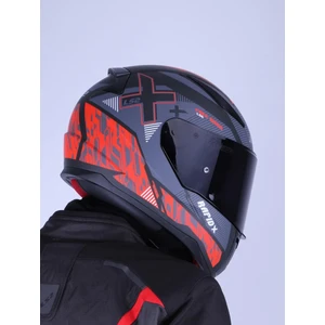 Rapıd Xtreet Mat Siyah-Kırmızı Kask