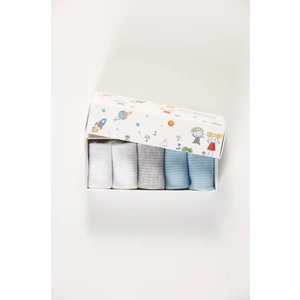 Baby Socks 5'li Kutulu Bebek Renkli Pamuklu Lastiksiz Dikişsiz Soket Çorap