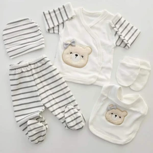 Baby Kids Colors Süzene Nakışlı Kız Lüks Yeni Doğan Hastane Çıkış Zıbın Seti