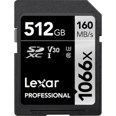 Lexar 512GB SD 1066X 160MB/s Okuma 120MB/s Yazma Fiyatı