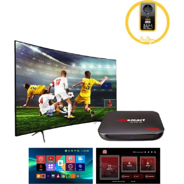 Alpsmart 2023 Hediyeli Android 11 TV Box 4K UHD - Media Player - Çanaksız TV -Akıllı TV / Media