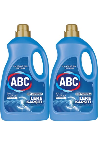 Abc Sıvı Çamaşır Deterjan Leke Karşıtı 2li