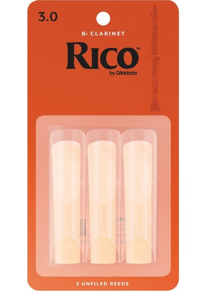 D'addario Woodwinds Rico RCA0330 Sib Klarnet Kamışı (3 Lü) No:3