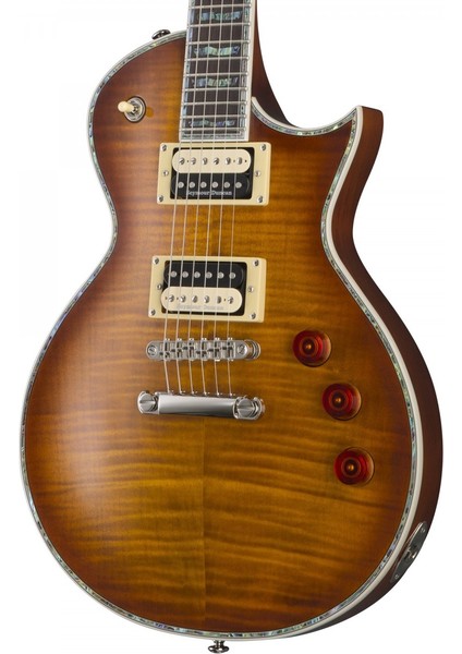 EC-1000 Flamed Maple Amber Sunburst Elektro Gitar
