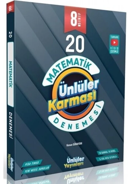 Ünlüler Karması 8. Sınıf LGS Matematik 20 Deneme