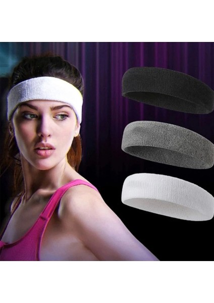 Sporcu Havlu Kafa Bandı Ter Bandı Headband Tenis Saç Bandı