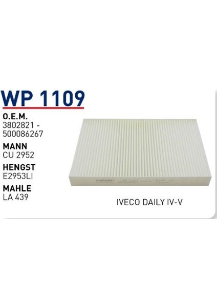 Filtre Polen Daily Iv-V