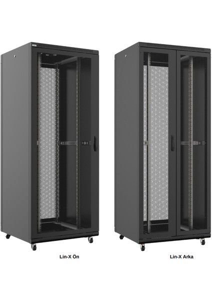 36U 19" Mıtra Foptek 800X1000X1786 Lın-Xs Serısı Server Kabınet W:800MM D:1000MM On/arka %63 Perfore Kapak