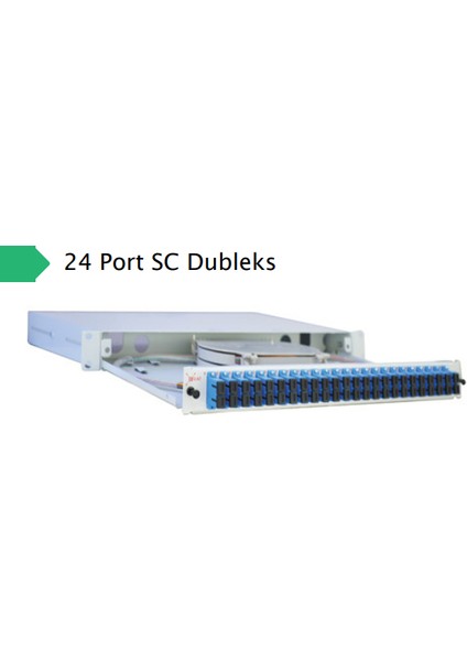 Foptek 24 Port Sc Dubleks 1u 19” Rack Tipi Sonlandırma Paneli