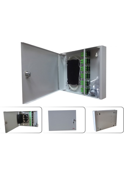 Foptek 12 Port Dahili Metal Duvar Tipi Sonlandırma Paneli