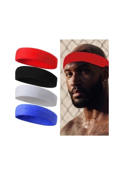 Sporcu Havlu Kafa Bandı Ter Bandı Headband Tenis Saç Bandı