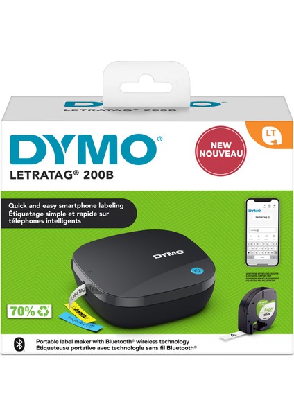 (2172855) Letratag 200B Bluetooth Etiketleme Makinesi - 12 Mm. Letratag Şeritlerle Uyumlu