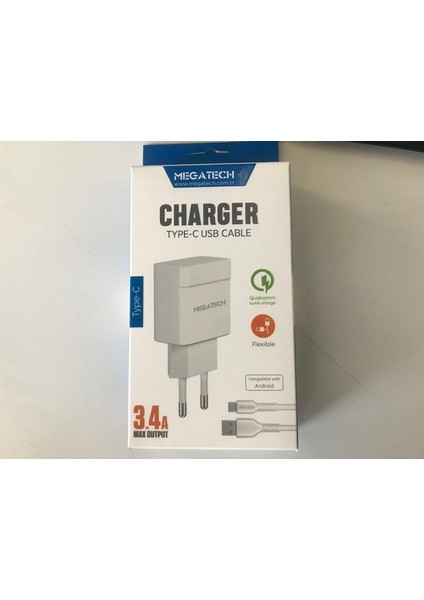 CC-03 (MT-Ct34 )3.4A Type-C Usb Kablo+ Ev Şarj Adaptör Hızlı Şarj