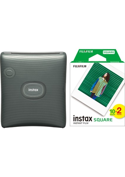 Instax Sq Link Yeşil Ex D Akıllı Telefon Yazıcısı ve 20'li Film