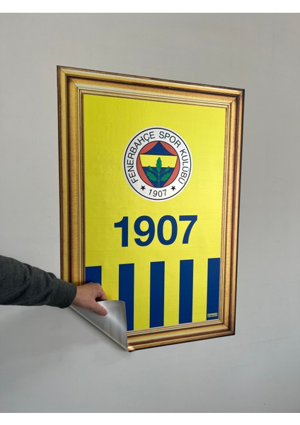 Odyak Statıkıum Fenerbahçe 1907 Statik Kağıt Tablo 58*83 Cm. Pratik Statik Kağıt Yapışkansız Tutunabilir Fb Lisanslı Orijinal