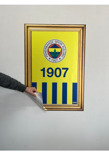 Odyak Statıkıum Fenerbahçe 1907 Statik Kağıt Tablo 58*83 Cm. Pratik Statik Kağıt Yapışkansız Tutunabilir Fb Lisanslı Orijinal