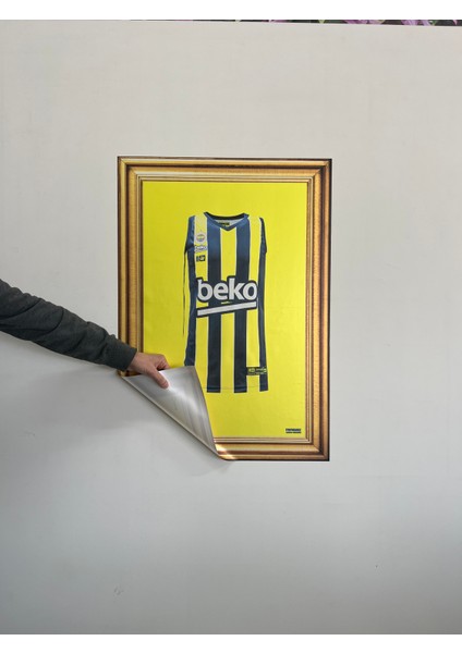 Odyak Statıkıum Fenerbahçe Basketbol Statik Kağıt Tablo 58*83 Cm. Pratik Statik Kağıt Yapışkansız Tutunabilir Fb Lisanslı Orijinal