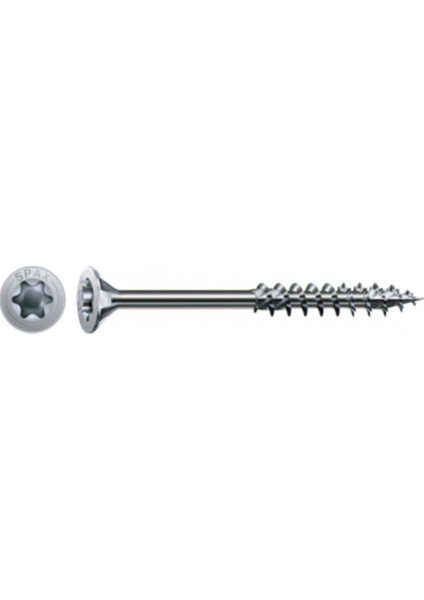 Ahşap Konstrüksiyon Vidası, 10 x 320 Mm, 50 Adet, Yarım Dişli, Havşa Başlı, T-Star Plus T50, 4kesici Uçlu, Wırox Kaplama