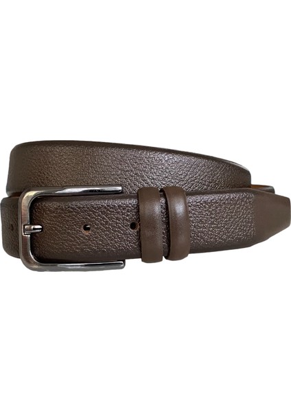 Kaliteli Deri, Koyu Kahverengi Klasik, Kumaş Pantolon Kemeri 3.5 cm fırsatları