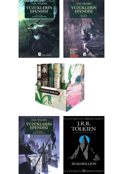 – Yüzüklerin Efendisi Yüzük Kardeşliği + İki Kule + Kralın Dönüşü / 3 Kitap + Tolkien Mirası 5 Kitap Kutulu Set + Silmarillion / J.R.R. Tolkien – 9’lu Roman Kitap Seti