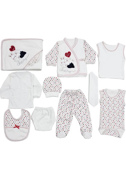 11 Li Hastane Çıkışı Yenidoğan Zıbın Set Lacivert Tavşan